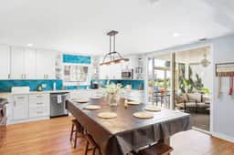 Coastal dog-friendly home with pool, ocean views & fenced yard