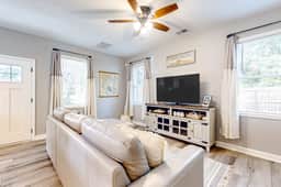 Modern cottage with all-new interior, patio, AC, & W/D - near beaches & golf