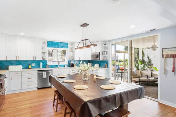 Coastal dog-friendly home with pool, ocean views & fenced yard